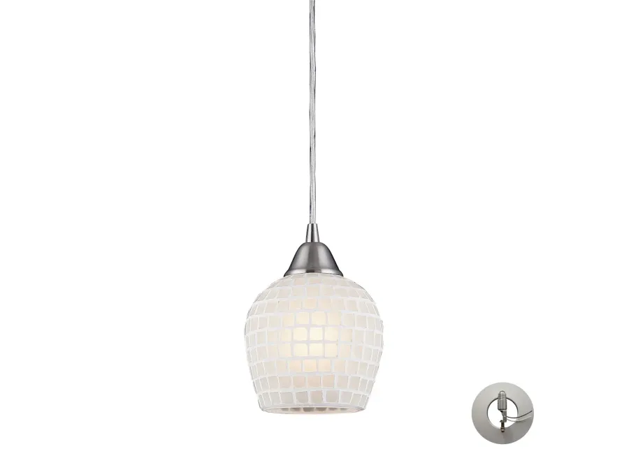 Fusion 5" Wide 1-Light Mini Pendant - Satin Nickel