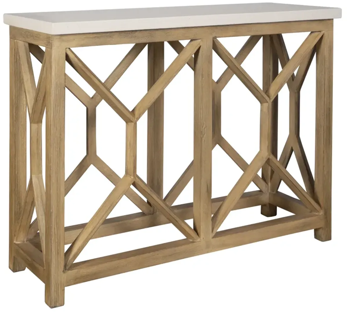 Catali Ivory Stone Console Table