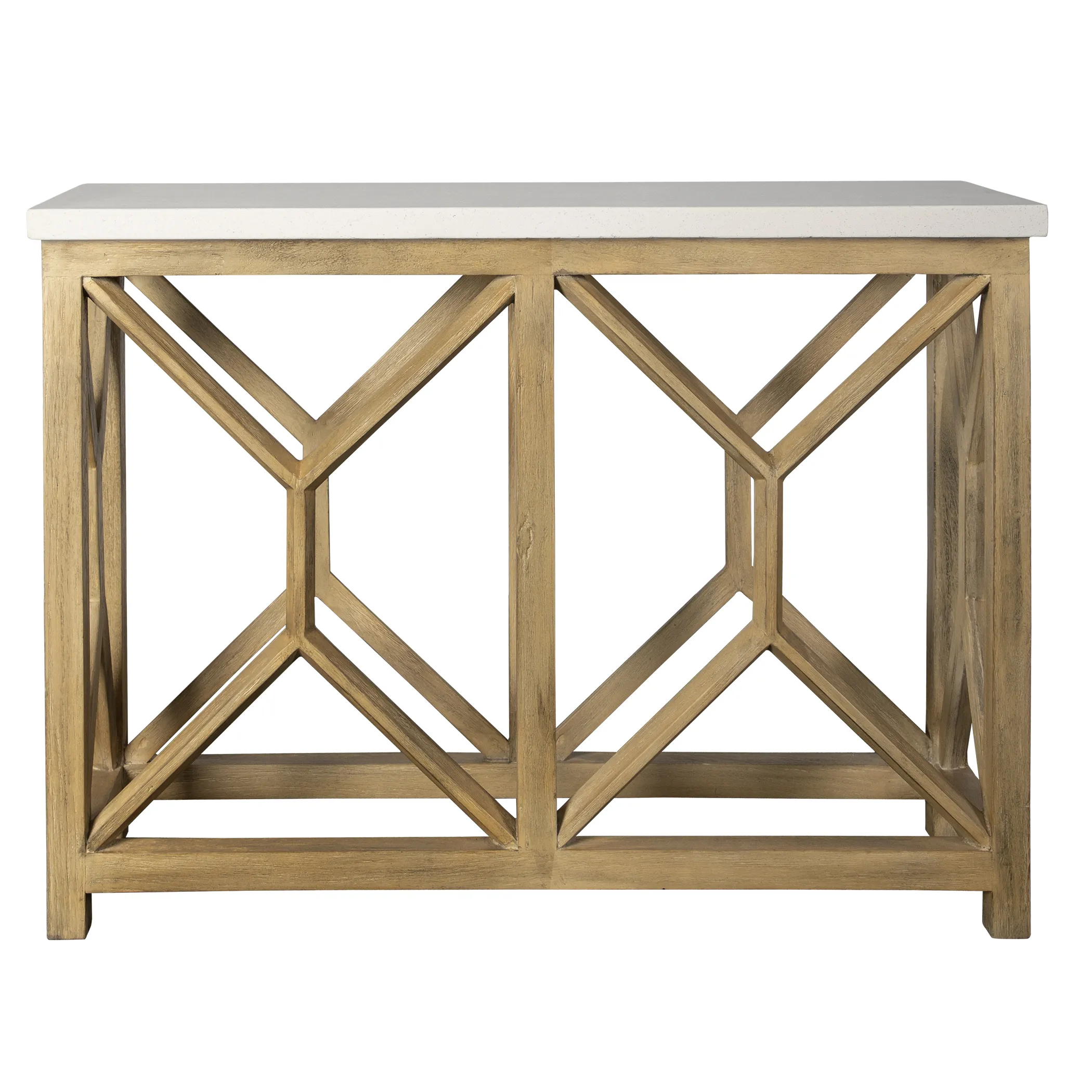 Catali Ivory Stone Console Table