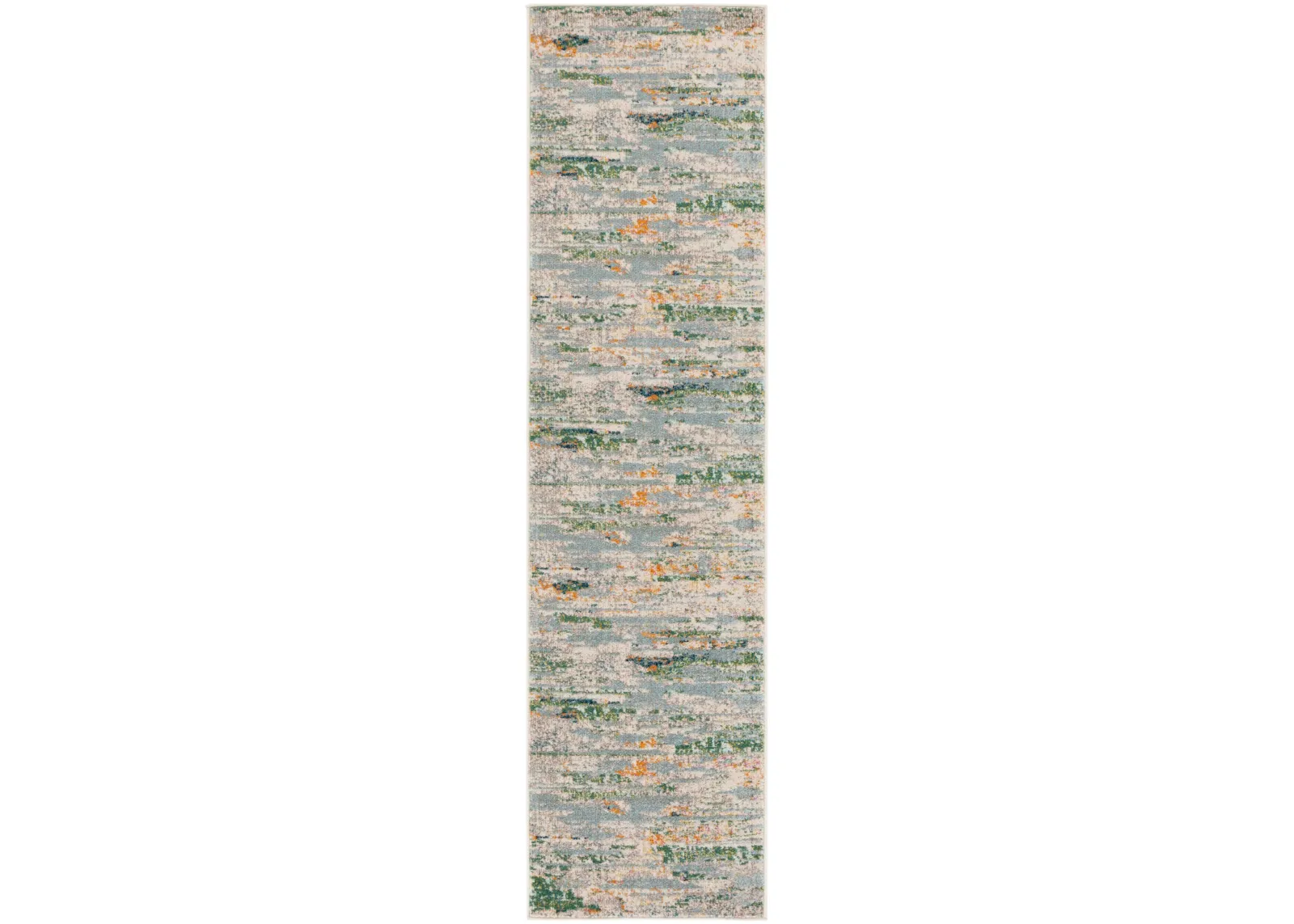 MADISON 419 GREEN  2'-2' x 8' Runner Rug