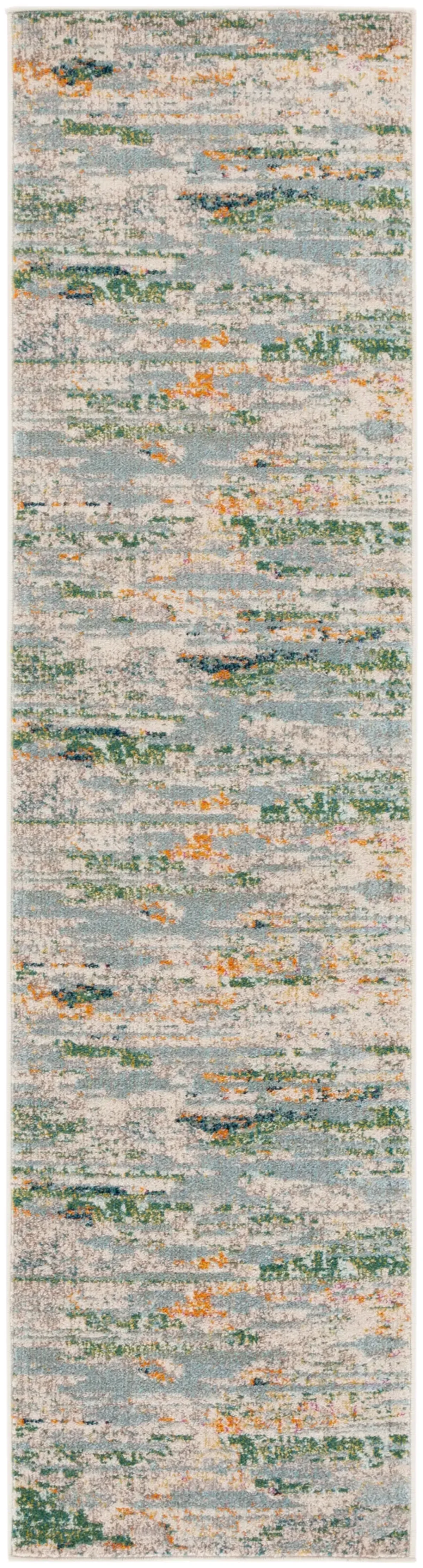 MADISON 419 GREEN  2'-2' x 8' Runner Rug