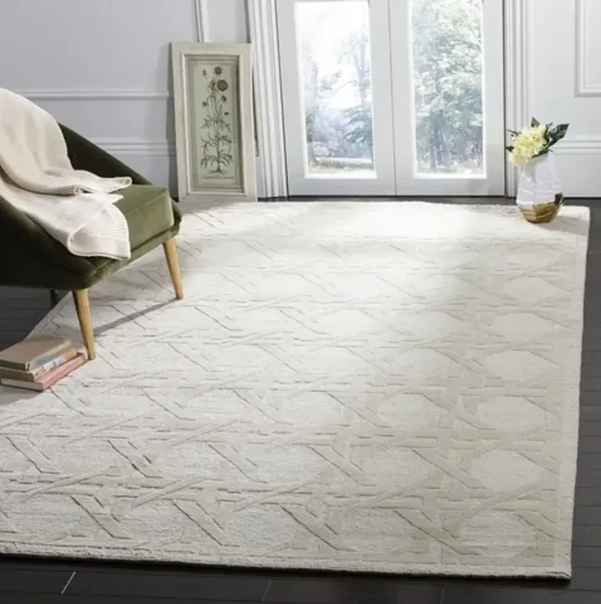 JDK321 Silver 6' X 9' Medium Rectangle Rug