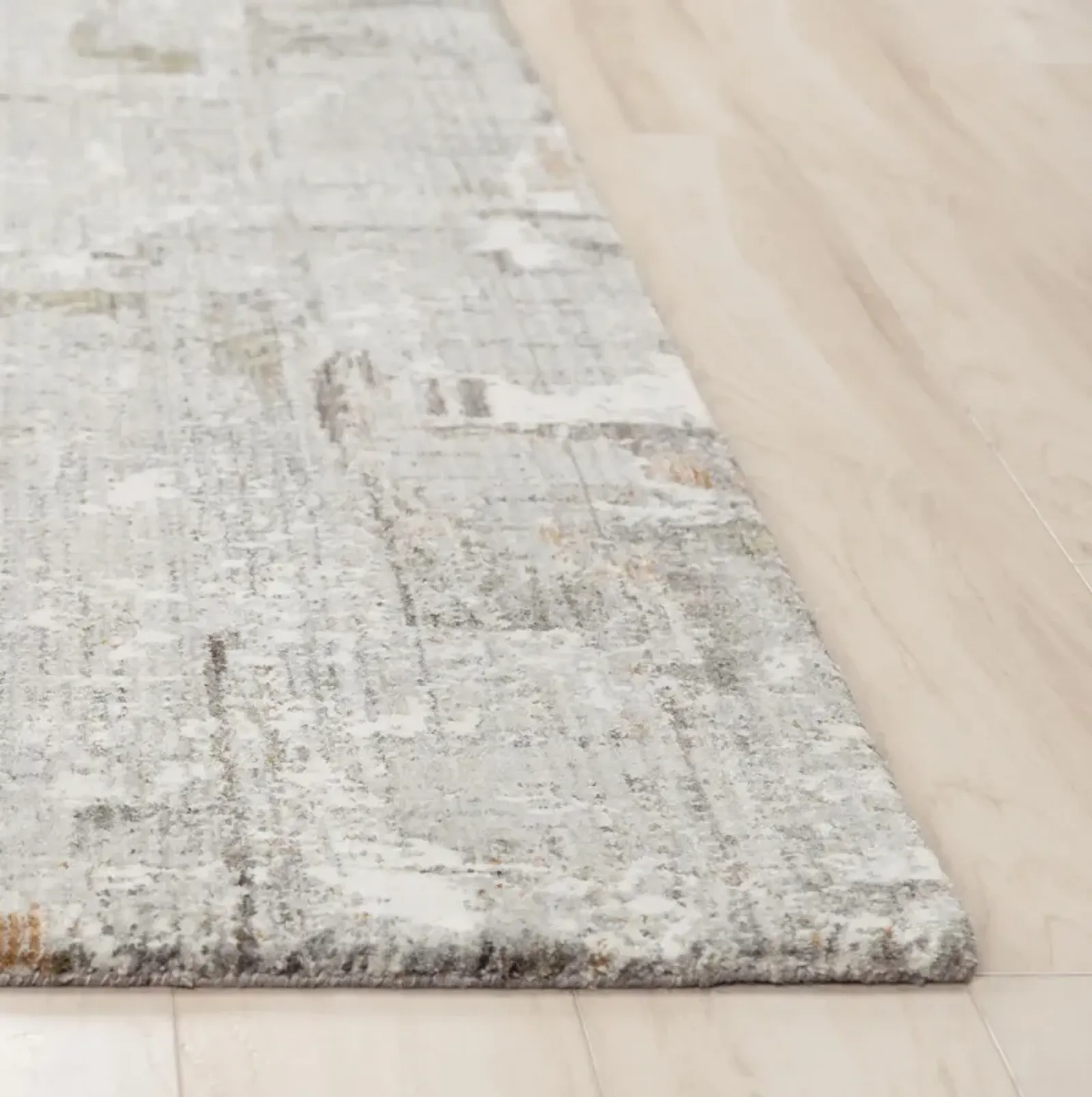 Anatolia Gray/Ivory Abstract Recycled Polyester 2'6" x 8' Runner Rug