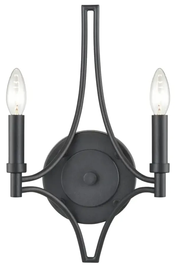 Spanish Villa 16" High 2-Light Sconce - Charcoal