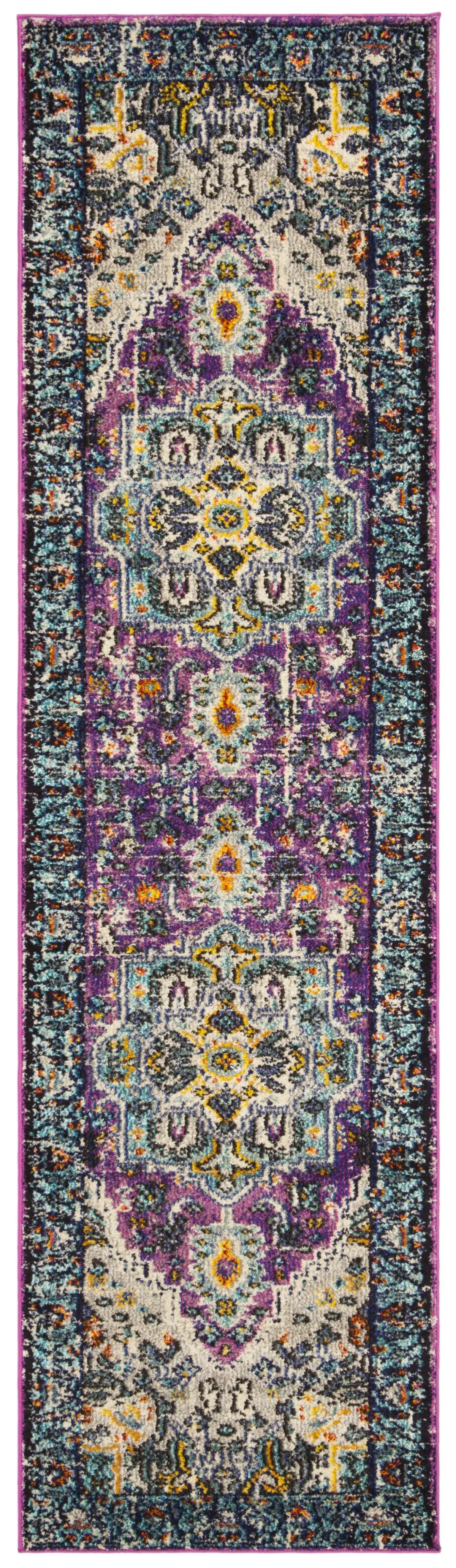 MONACO 251 VIOLET  2'-2' x 6' Runner Rug