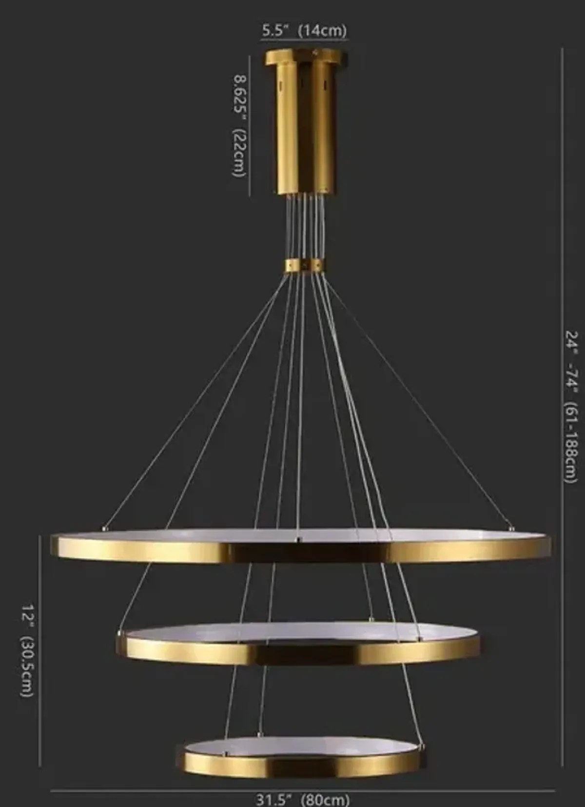 Meranda 3 Tier Chandelier