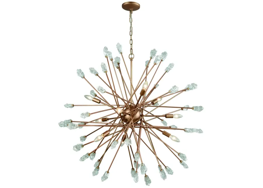 Serendipity 38" Wide 9-Light Chandelier - Matte Gold