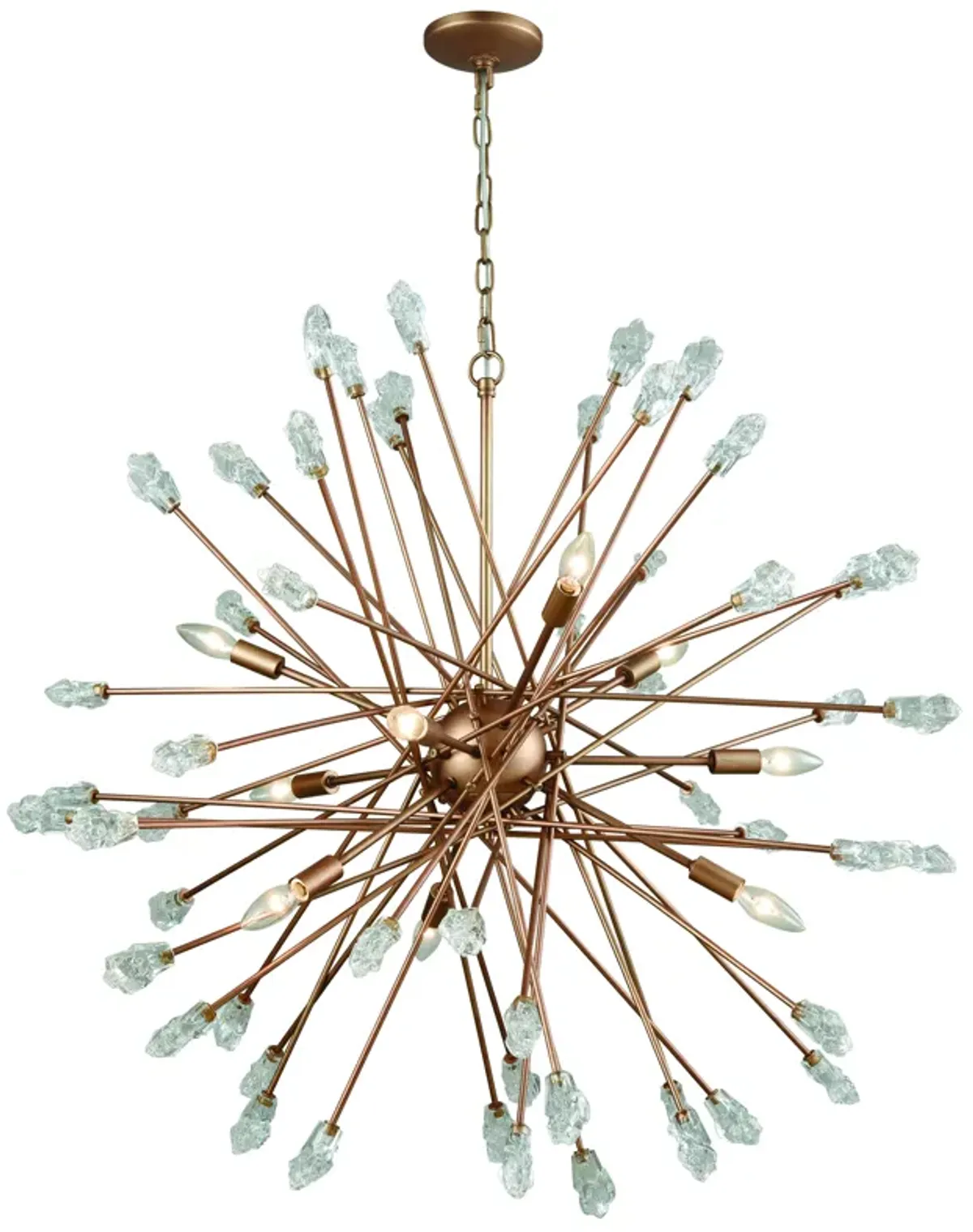 Serendipity 38" Wide 9-Light Chandelier - Matte Gold