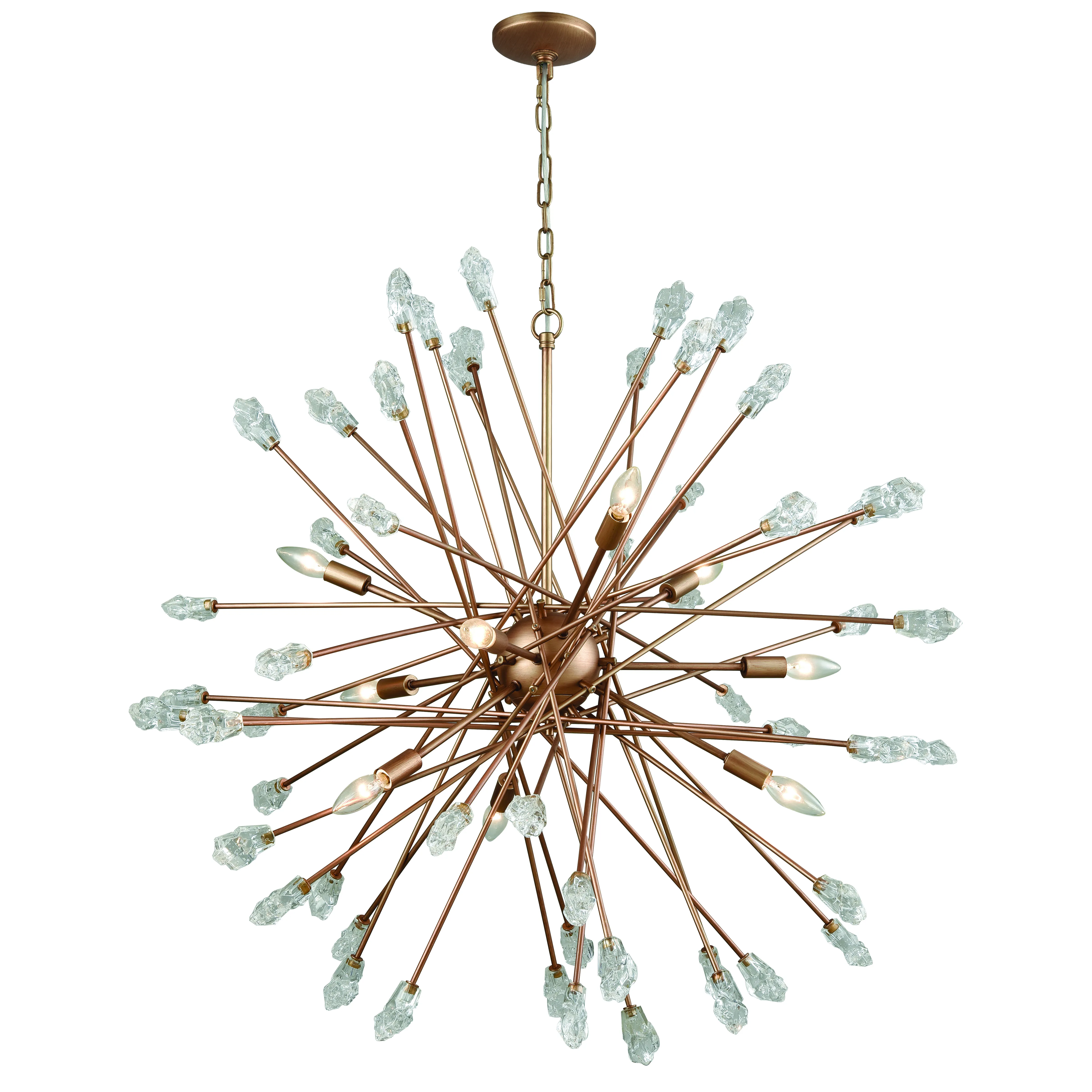 Serendipity 38" Wide 9-Light Chandelier - Matte Gold