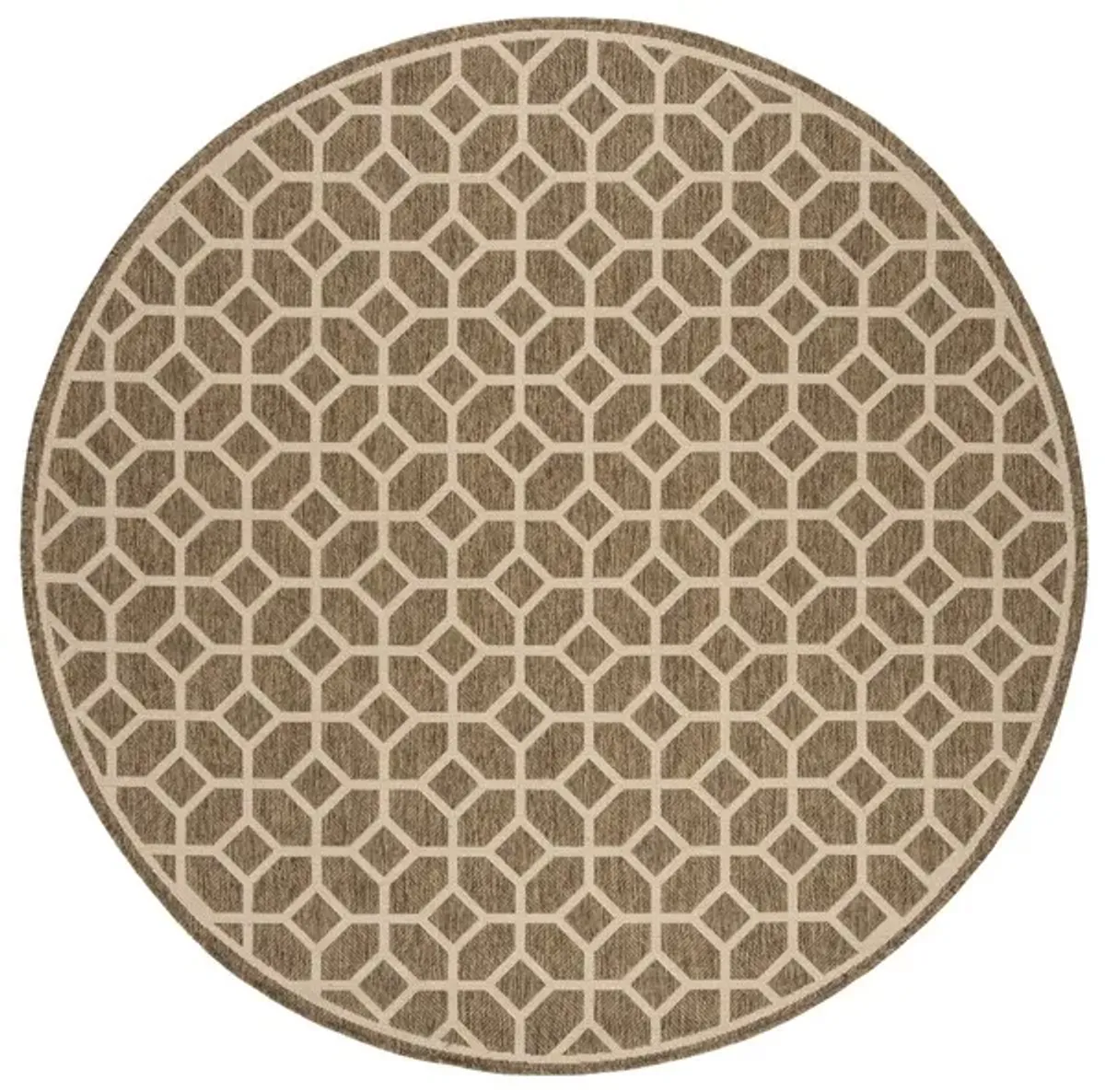 LINDEN 127 Collection LND127D-6R Beige / Cream 6'-7" X 6'-7" Round