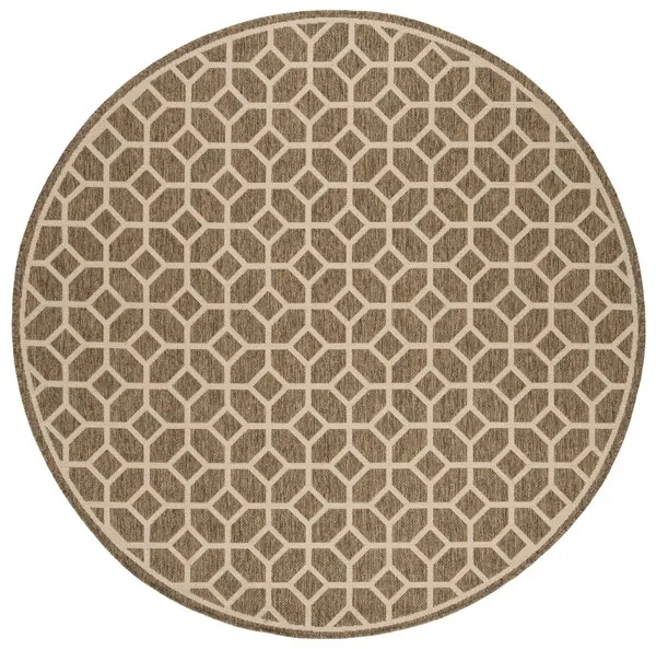 LINDEN 127 Collection LND127D-6R Beige / Cream 6'-7" X 6'-7" Round