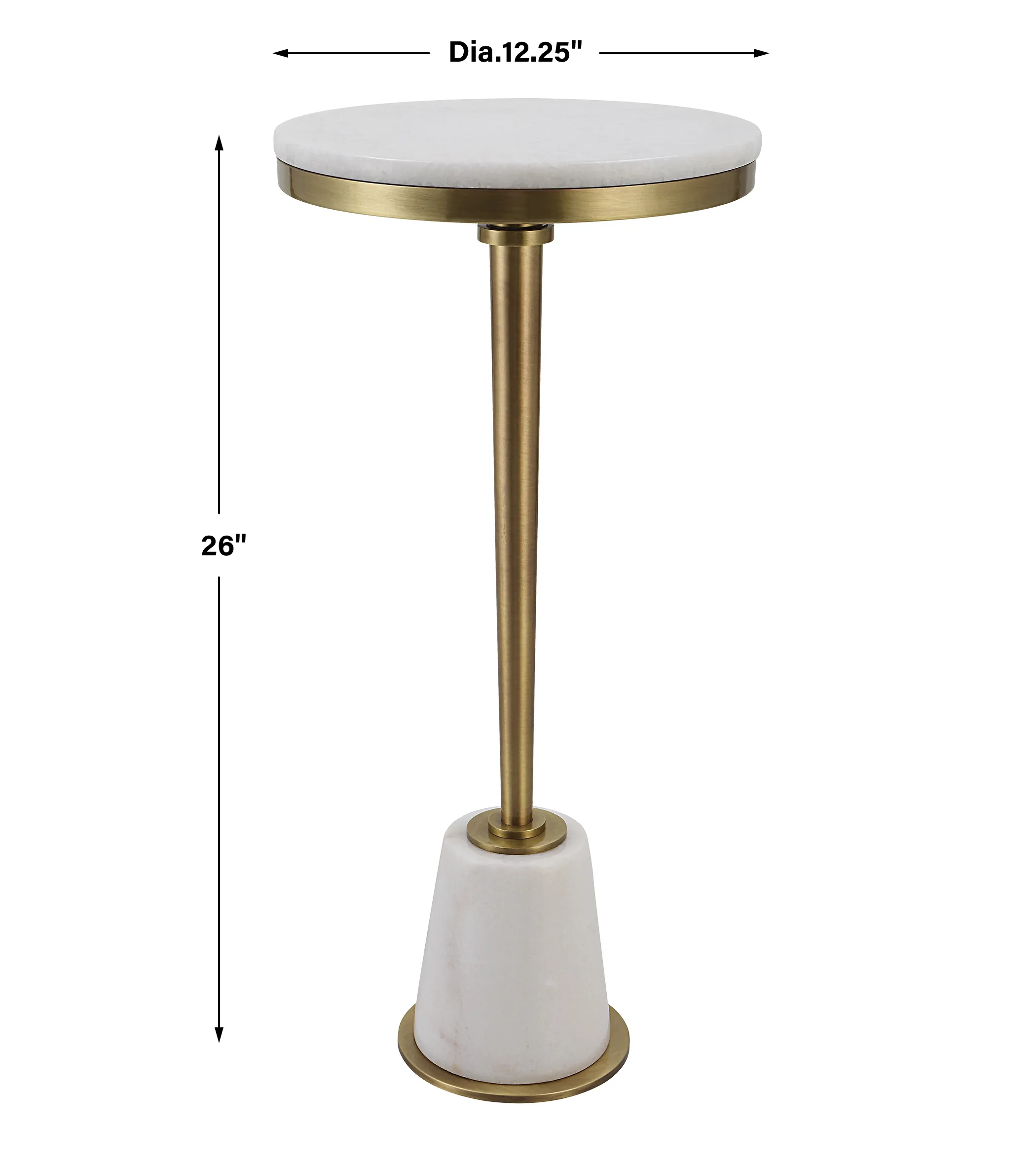 Edifice White Marble Drink Table