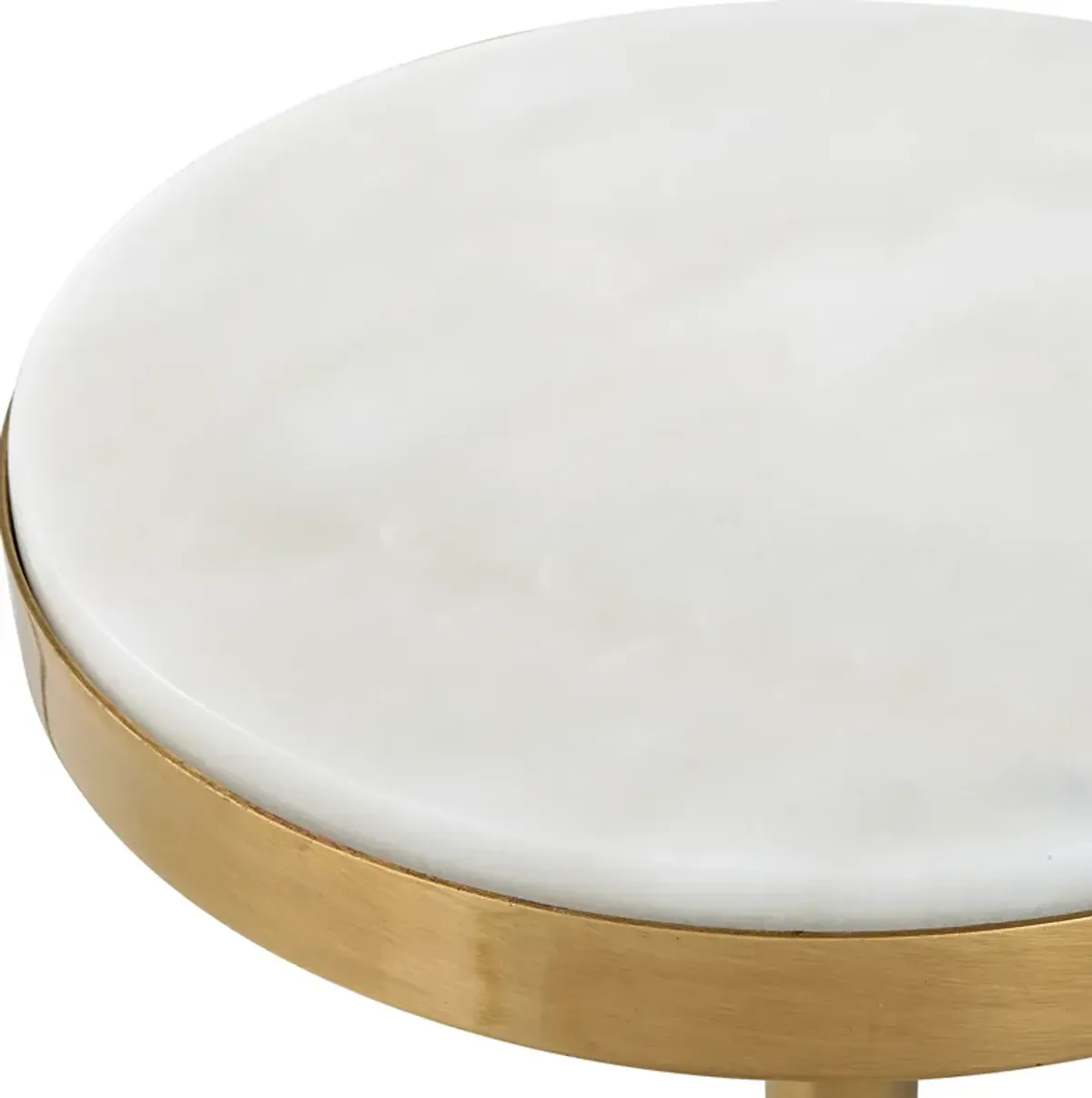 Edifice White Marble Drink Table