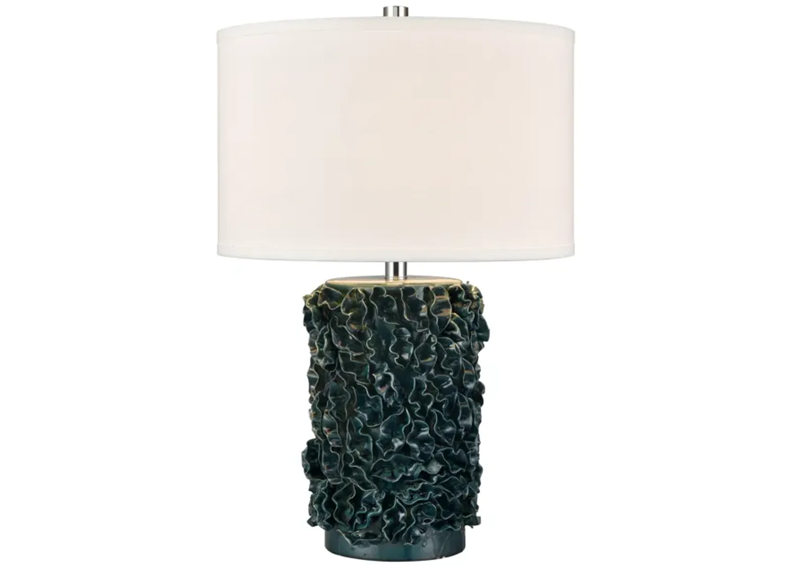 Larkin 25'' High 1-Light Table Lamp - Green Glazed - Includes LED Bulb