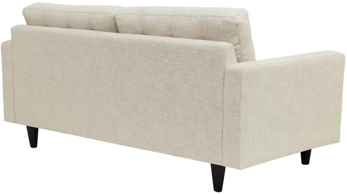 Empress Upholstered Fabric Loveseat