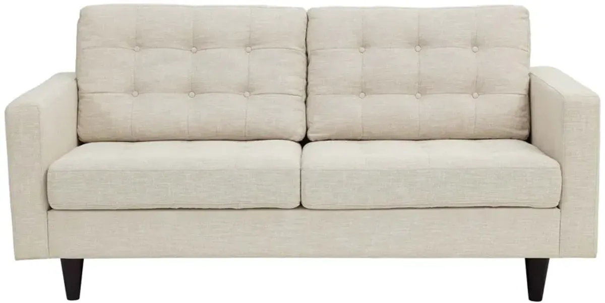 Empress Upholstered Fabric Loveseat