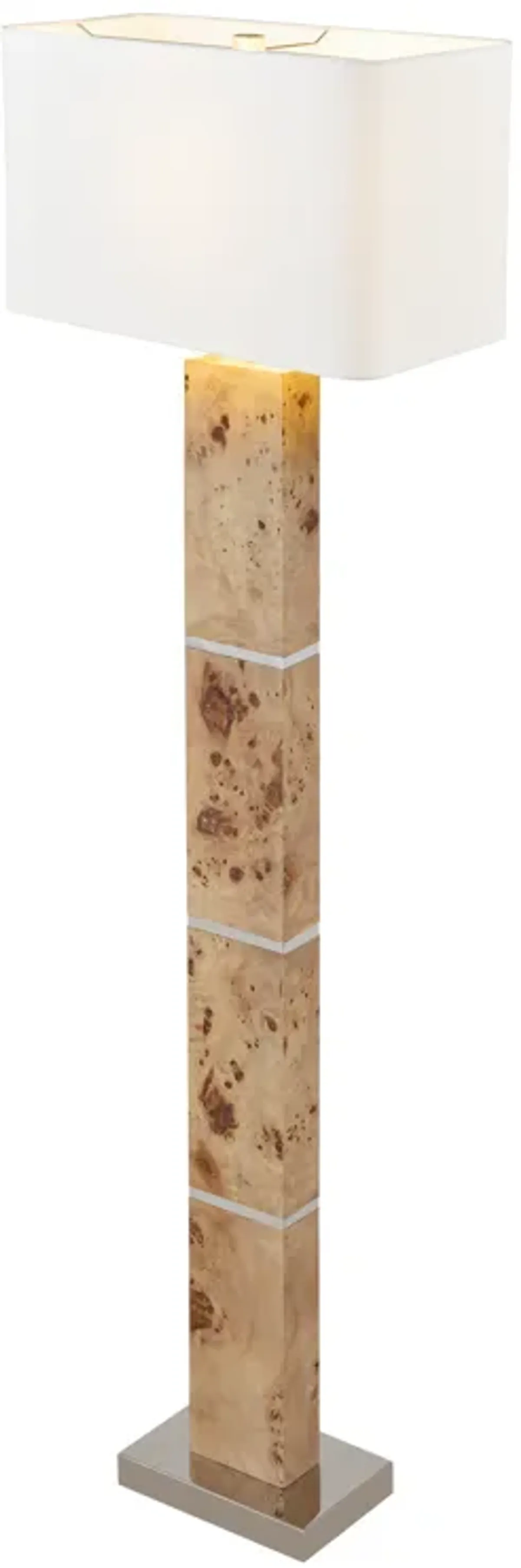 Cahill 63'' High 1-Light Floor Lamp - Natural Burl - Includes LED Bulb