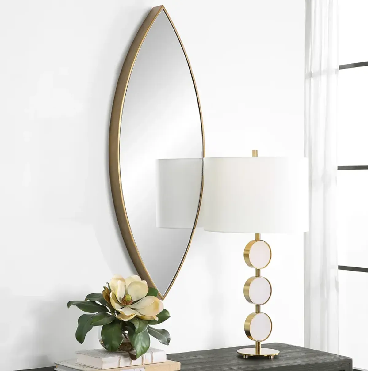 Ellipse Gold Mirror