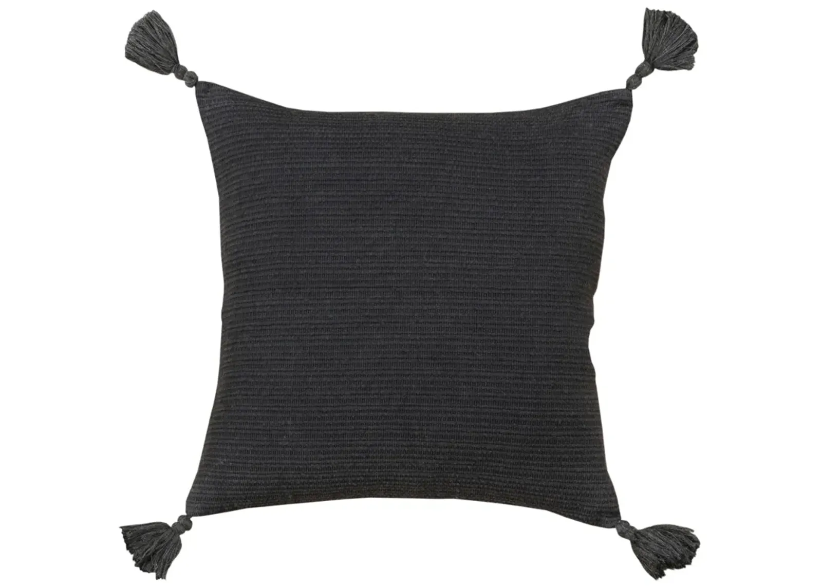 Solid Stripe Black Pillow