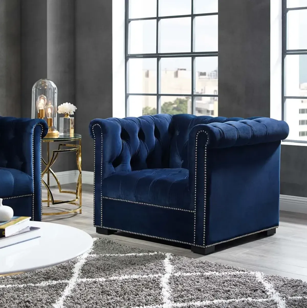 Heritage Performance Velvet Armchair