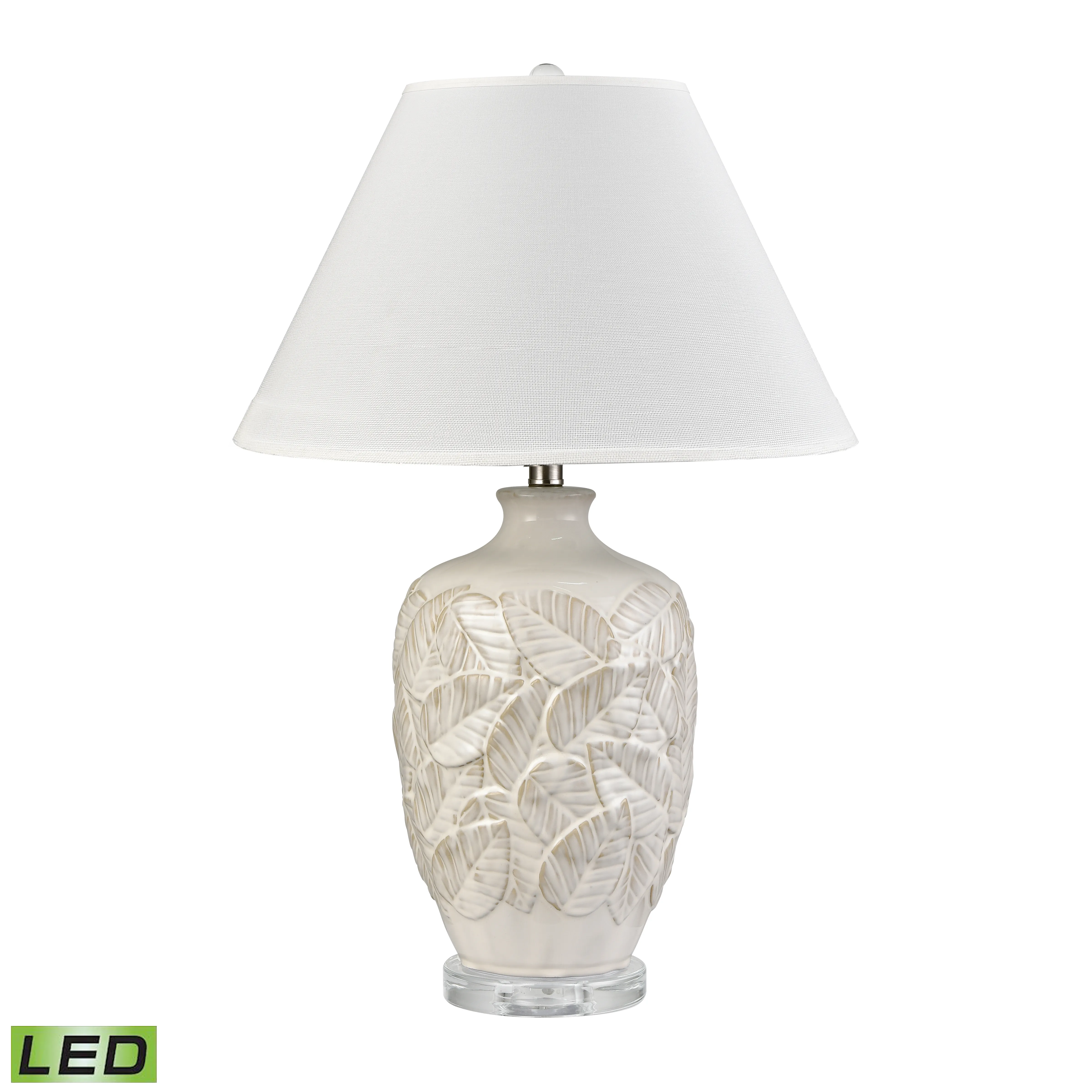 Goodell 27.5'' High 1-Light Table Lamp - White Glazed - Includes LED Bulb