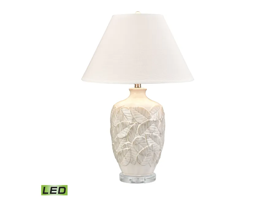 Goodell 27.5'' High 1-Light Table Lamp - White Glazed - Includes LED Bulb