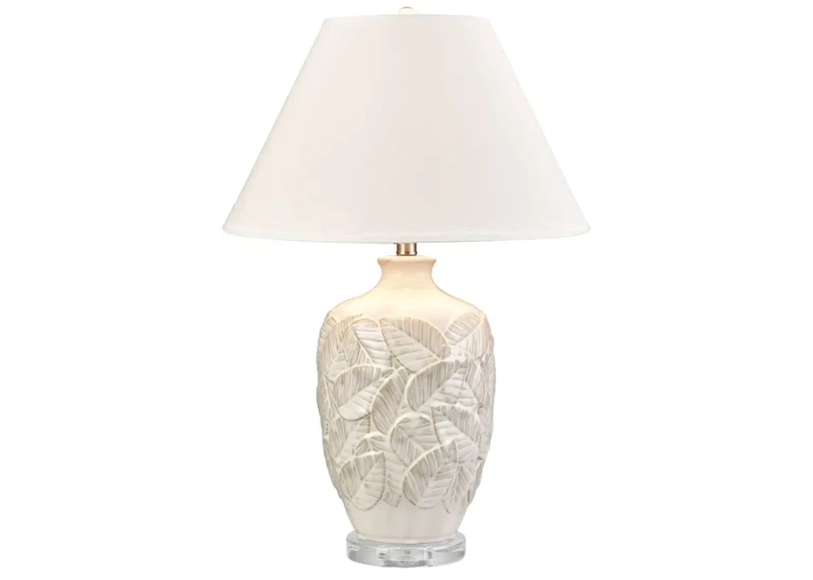 Goodell 27.5'' High 1-Light Table Lamp - White Glazed - Includes LED Bulb