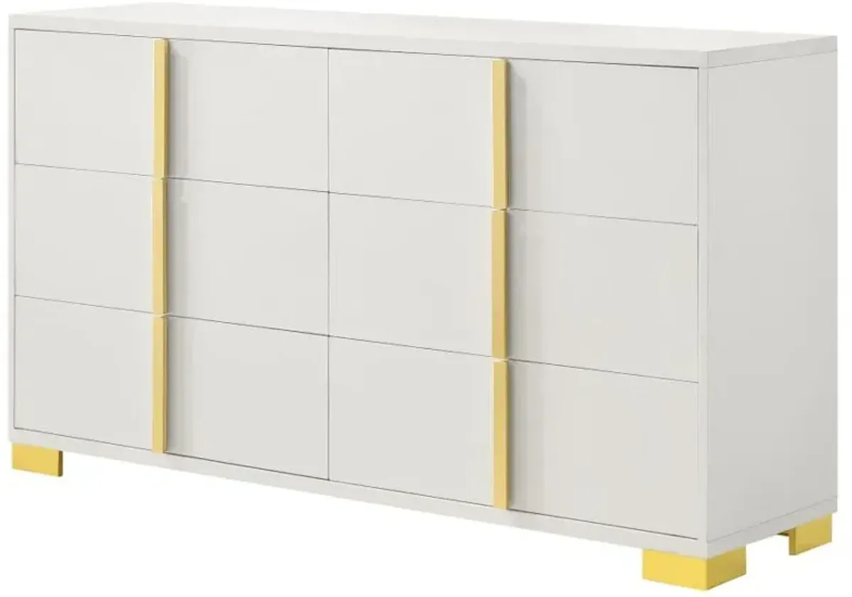 Marceline 6-drawer Dresser White