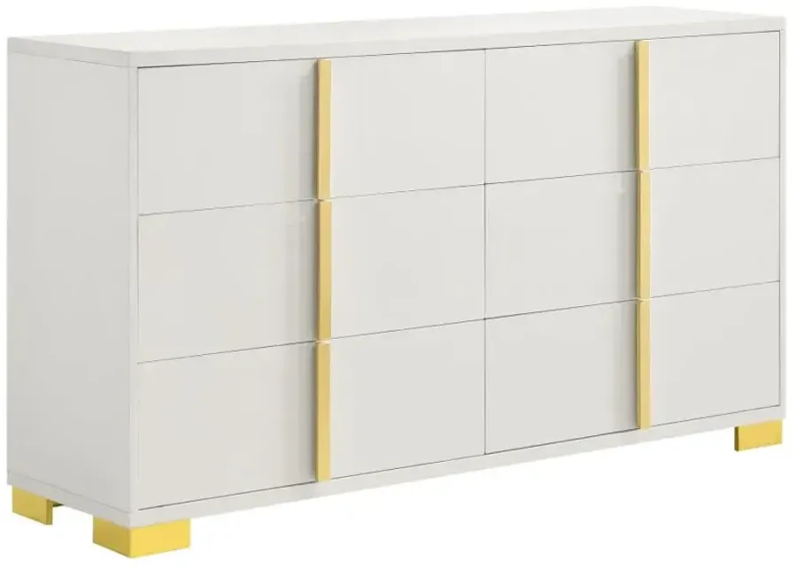 Marceline 6-drawer Dresser White