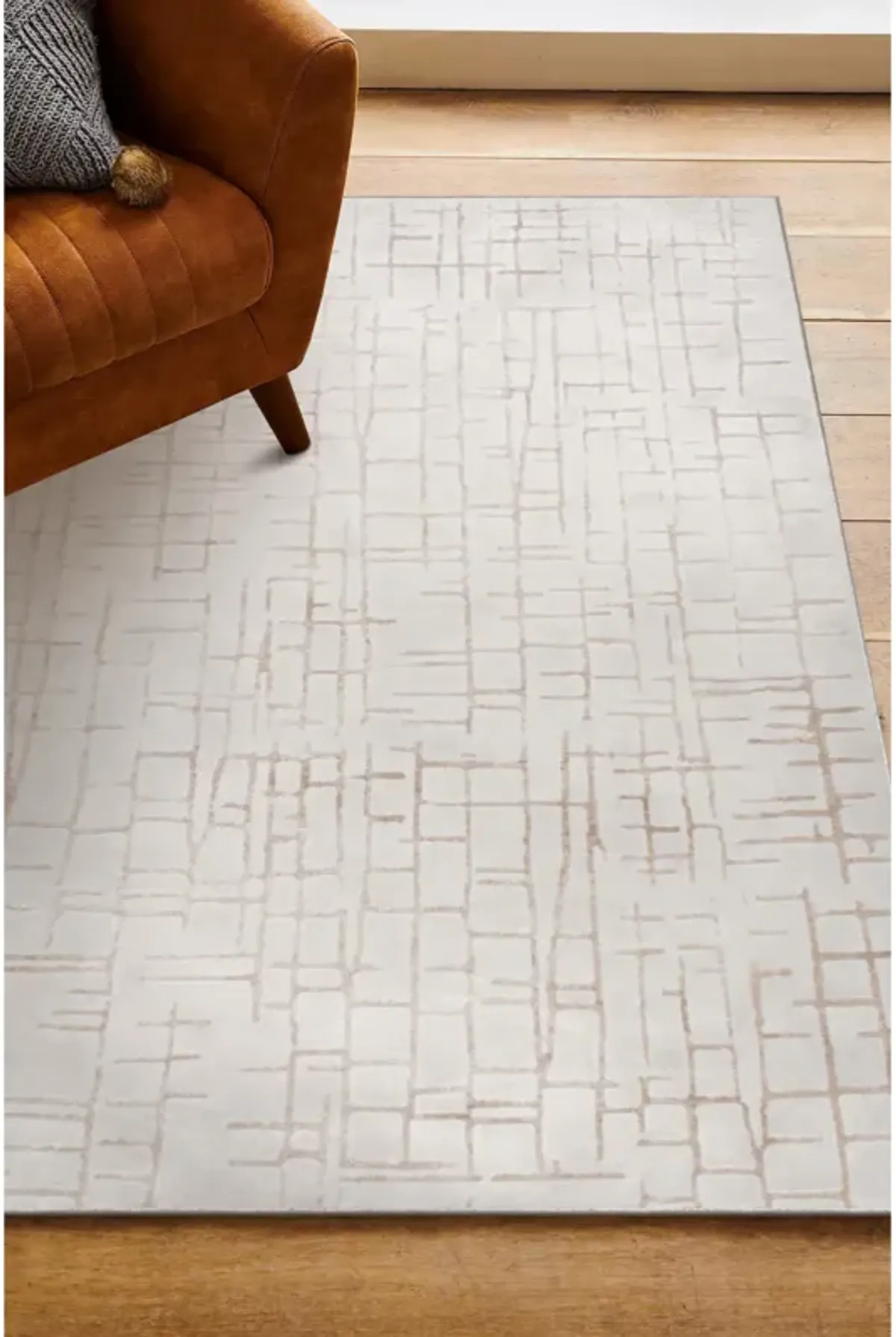 ARIELLA Grey/Beige Rectangle 7'10" x 10'2" ft Rug