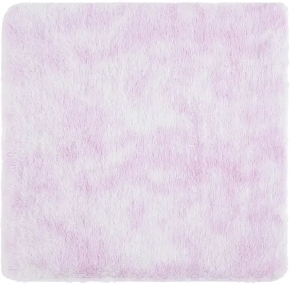 RAINBOW SHAG 100 PINK 4' x 4' Square Square Rug