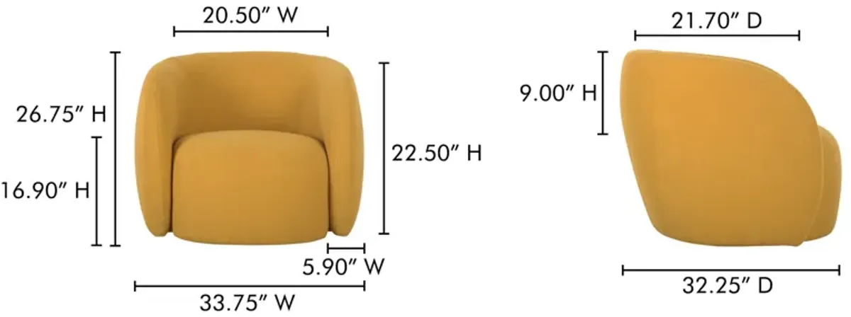 Rae Outdoor Accent Chair Deep Yellow