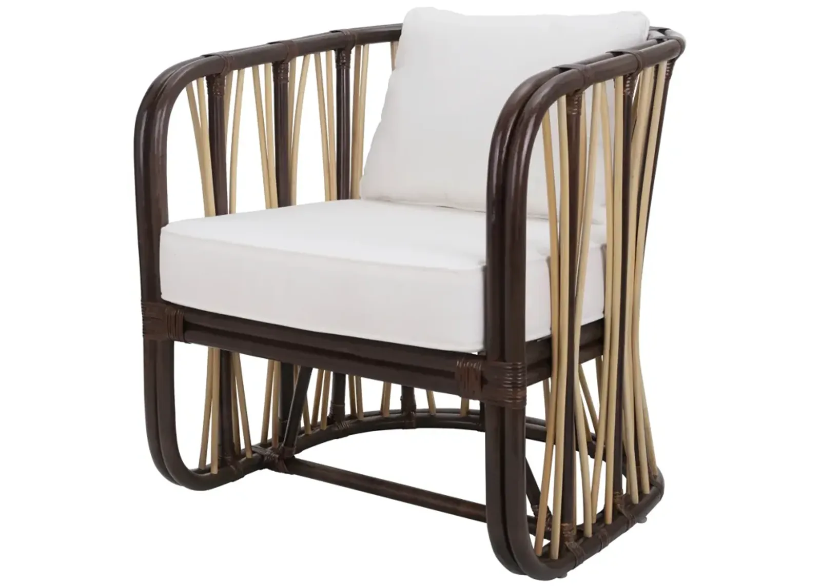 Shanaya Rattan Accent Arm Chair, Paloma Brown