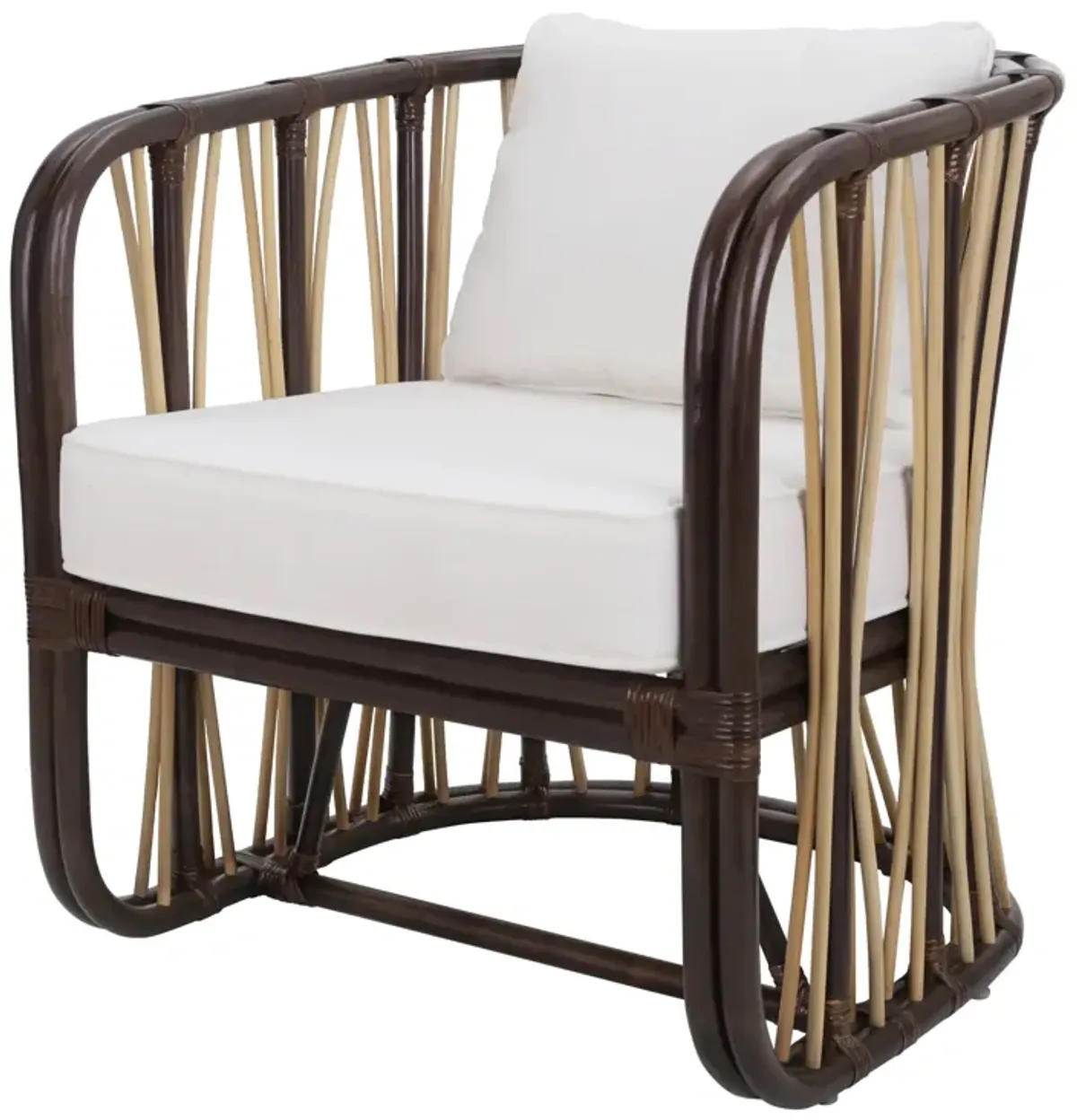 Shanaya Rattan Accent Arm Chair, Paloma Brown