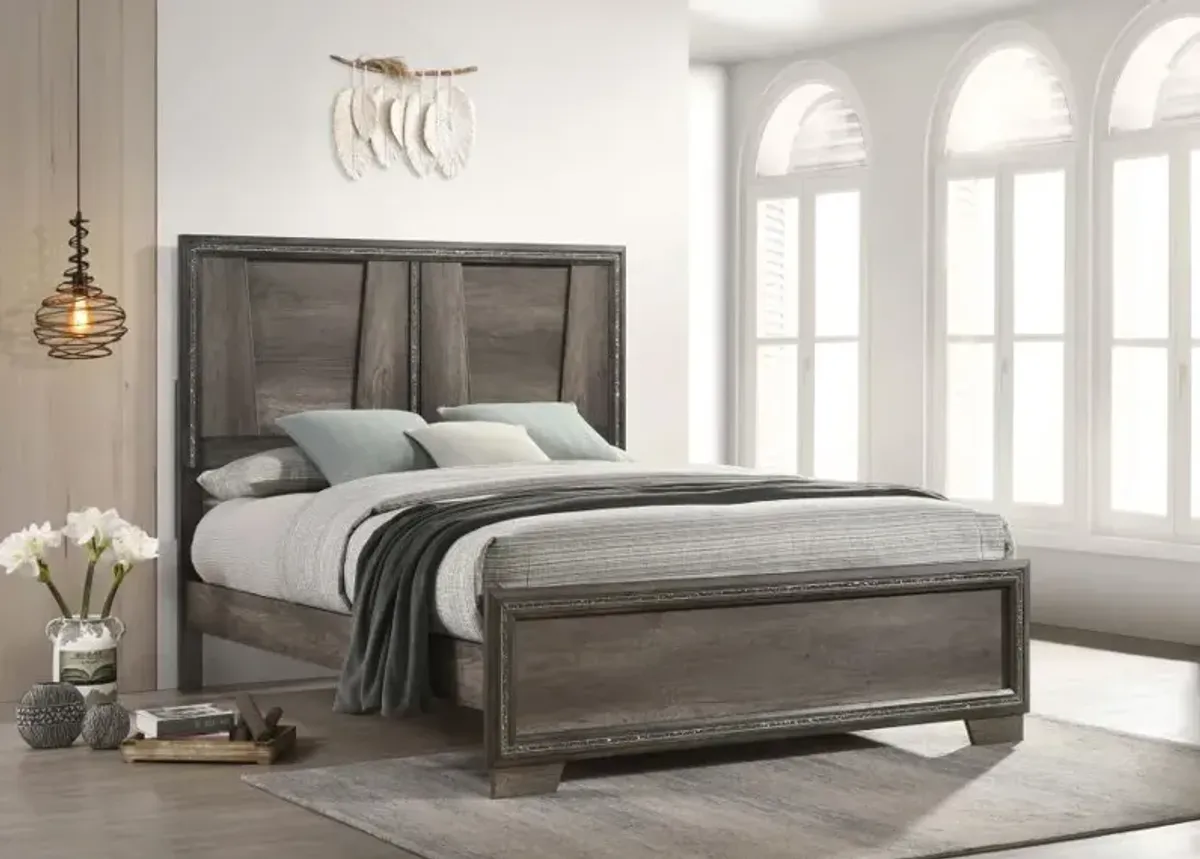 Janine Eastern King Panel Bed Grey