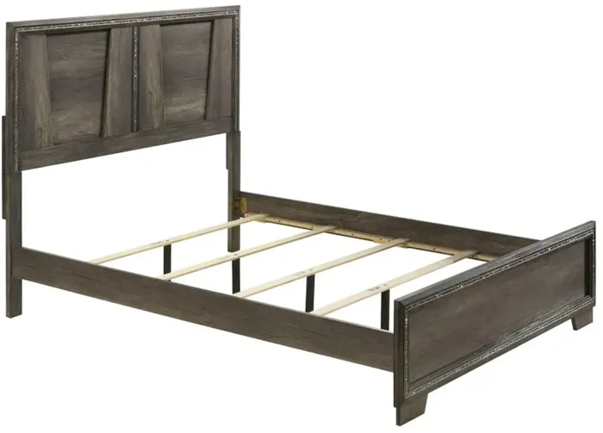 Janine Eastern King Panel Bed Grey