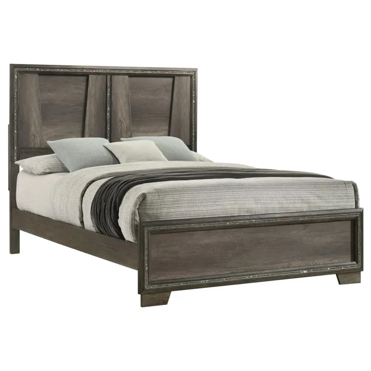 Janine Eastern King Panel Bed Grey