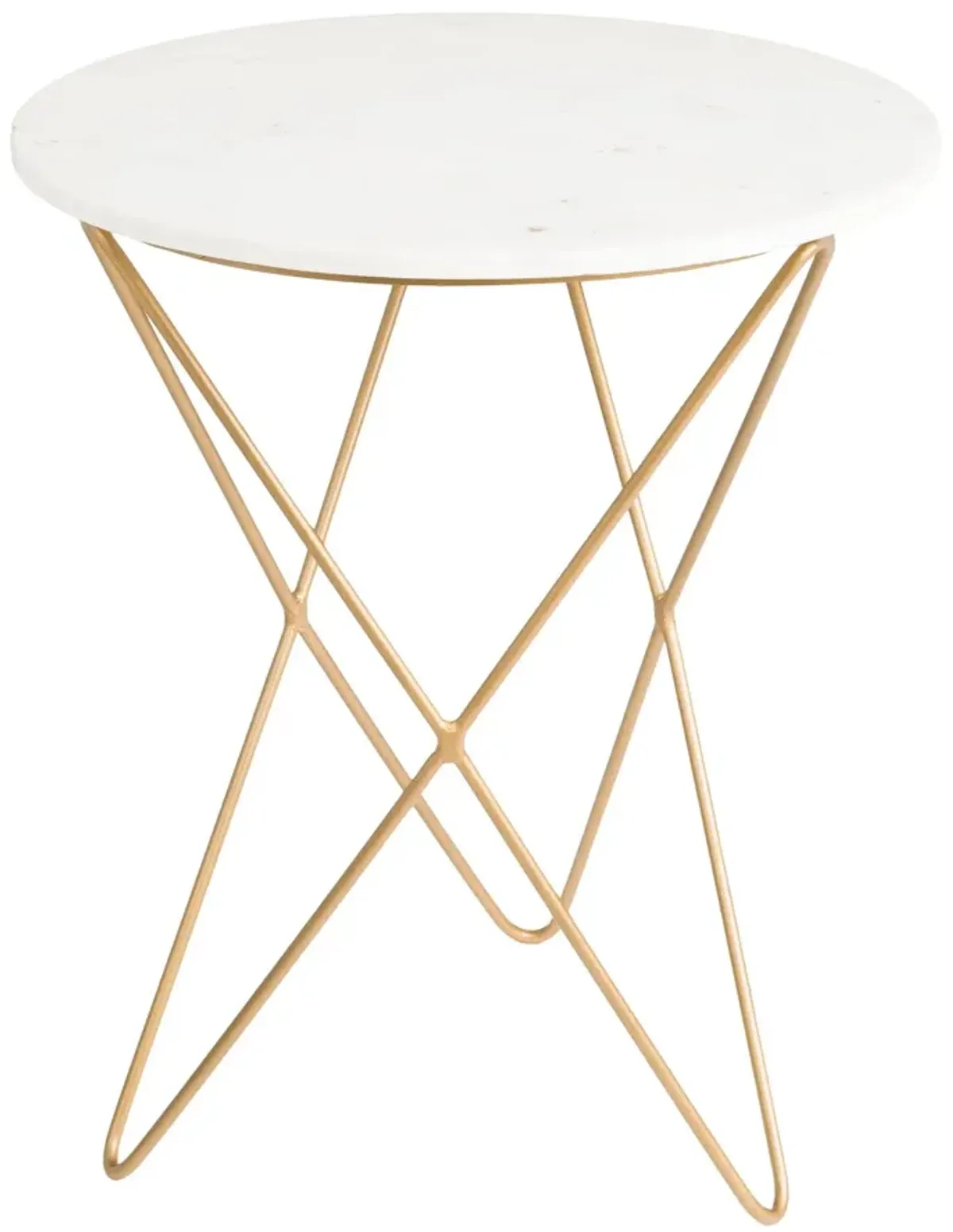 Earth Wind & Fire Marble Side Table - White