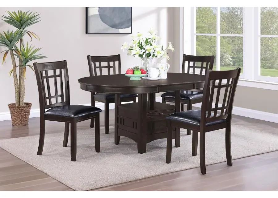 Lavon 5-piece Dining Room Set Espresso and Black