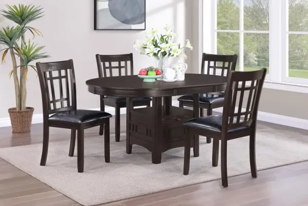 Lavon 5-piece Dining Room Set Espresso and Black