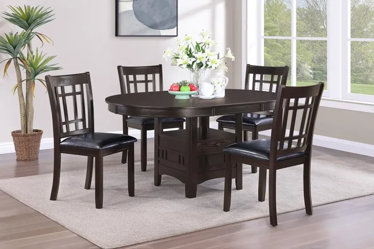 Lavon 5-piece Dining Room Set Espresso and Black