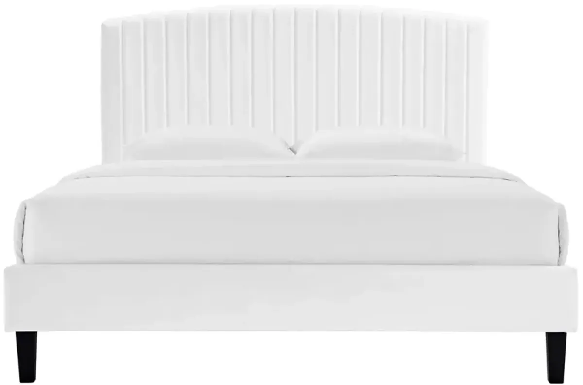 Alessi Performance Velvet Full Platform Bed