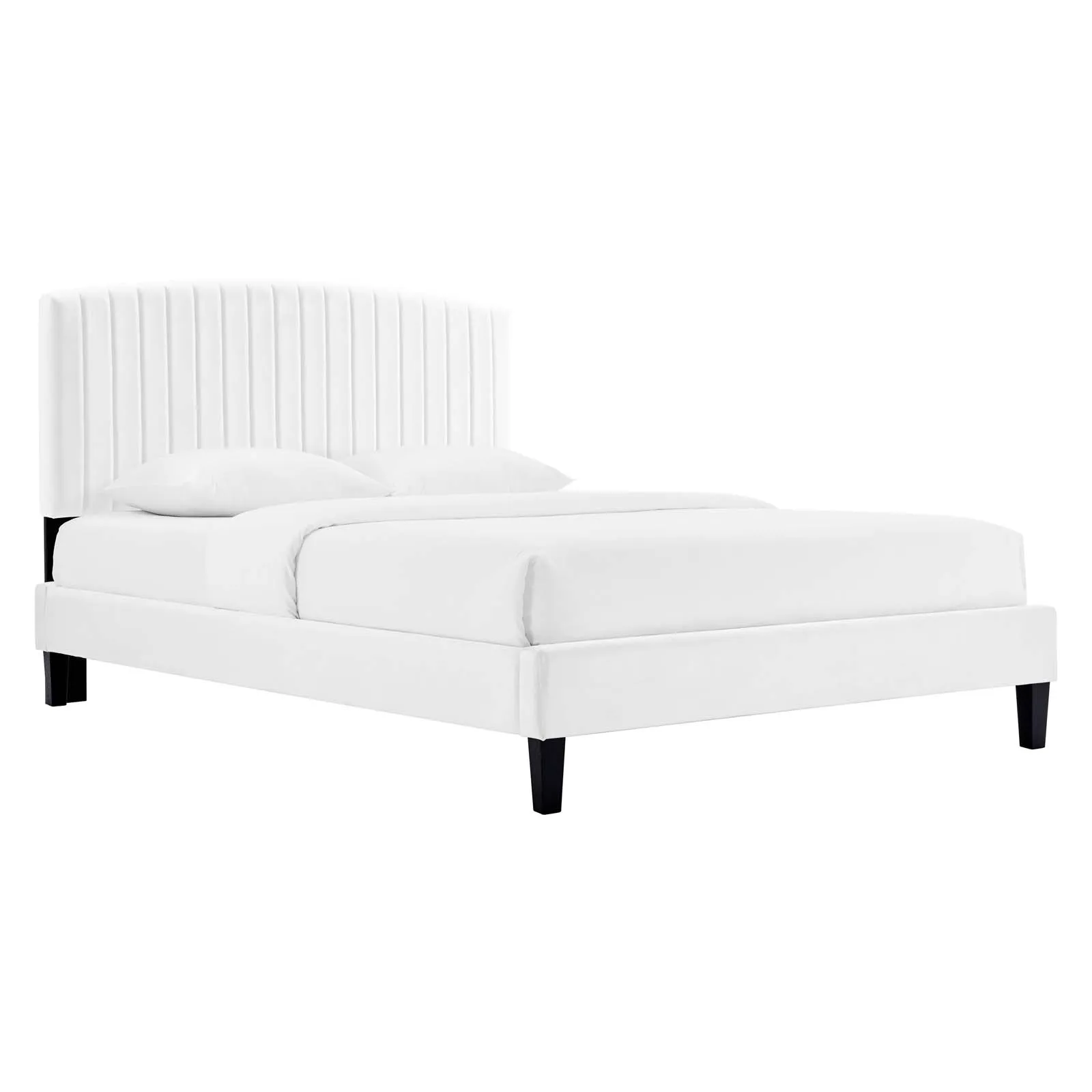 Alessi Performance Velvet Full Platform Bed