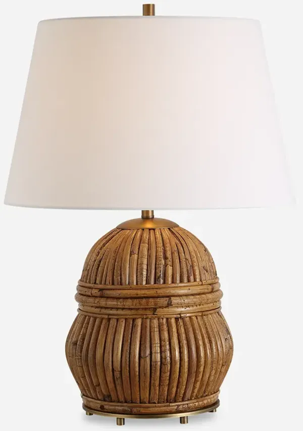 Reed Honey Rattan Table Lamp