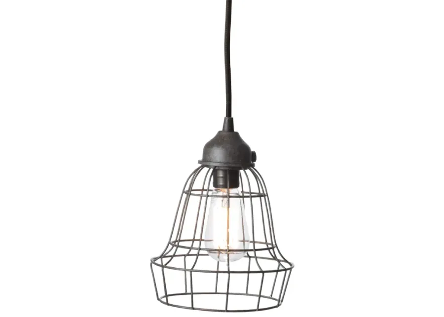 Wire 6" Wide 1-Light Mini Pendant - Brown