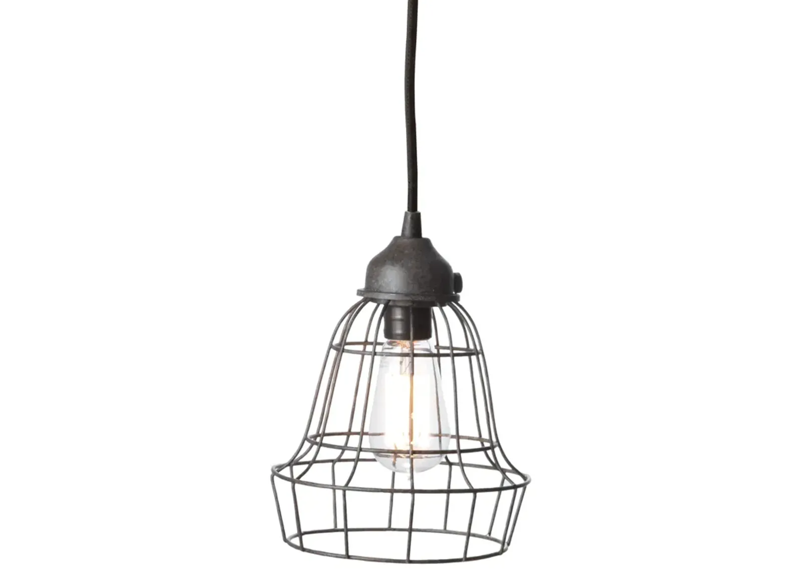 Wire 6" Wide 1-Light Mini Pendant - Brown