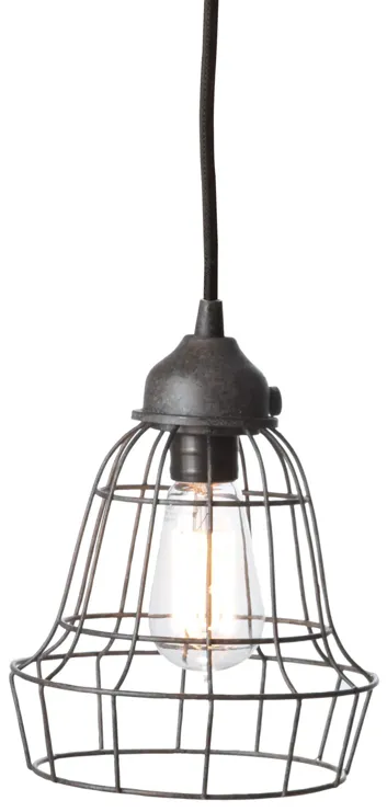 Wire 6" Wide 1-Light Mini Pendant - Brown