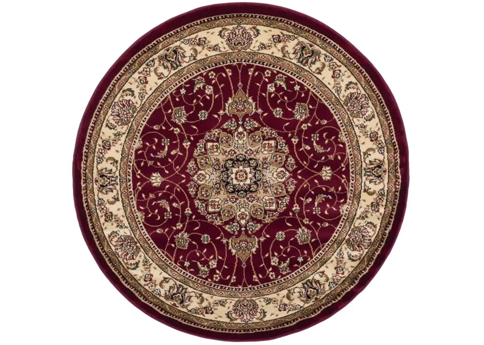 LNH329 RED  6' x 6' Round Round Rug