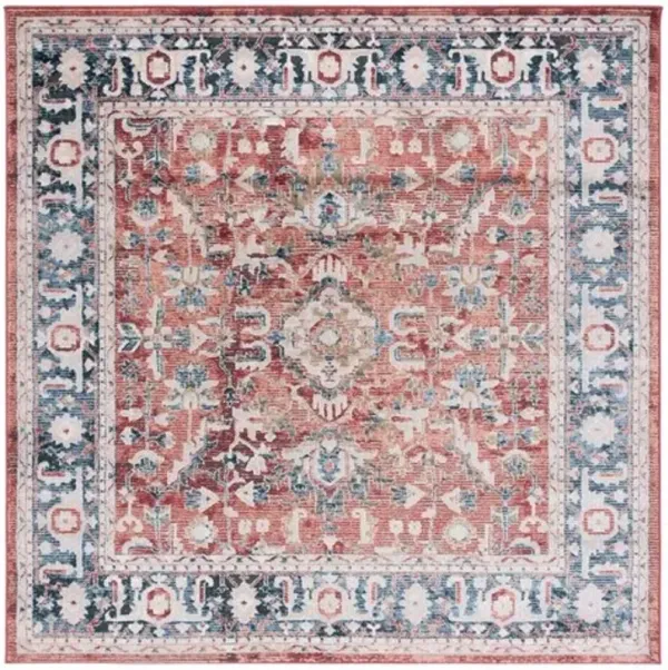 ROSEWOOD 116  Red 6'-7' X 6'-7' Square Square Rug
