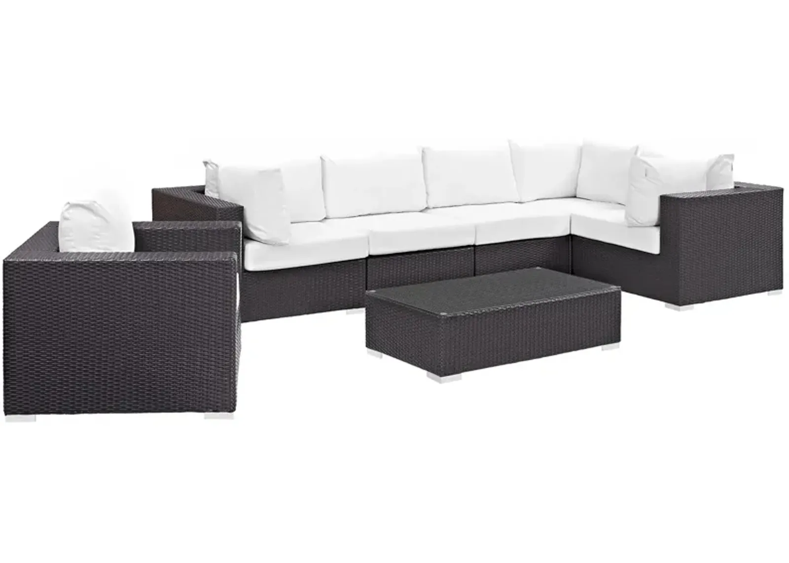 Convene 7 Piece Outdoor Patio Sectional Set